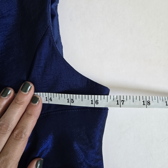 Adrianna Papell cobalt blue sheath dress formal office party mini/midi sz 8 - Picture 6 of 11